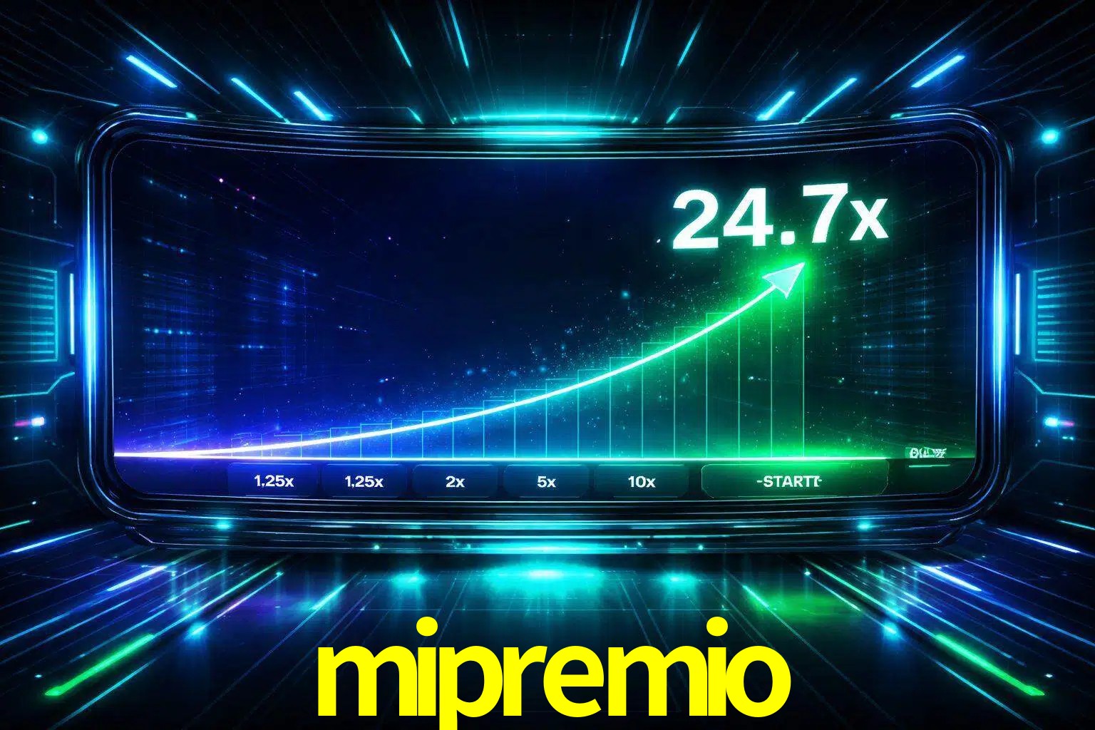 Una pantalla moderna de juego estilo crash con multiplicadores ascendentes, visuales de neón y una interfaz intensa enfocada en la acción.
